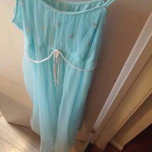 Empire waist vintage nightgown with bead detail